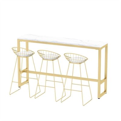 BNNP Bar Table for Home, Living Room or Kitchen, Without Chairs, for Small Spaces (120 × 40 × 105 cm)