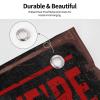 Tin Decor Sorry We're Drunk Flag Banner, Funny Bar Decoration for Man Cave (30 x 45 cm) view 2