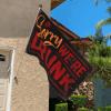 Tin Decor Sorry We're Drunk Flag Banner, Funny Bar Decoration for Man Cave (30 x 45 cm) view 4