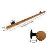 SENNIAN Solid Wood Stair Handrail, 1–20 ft, Wall-Mounted Round Handrail Set view 2
