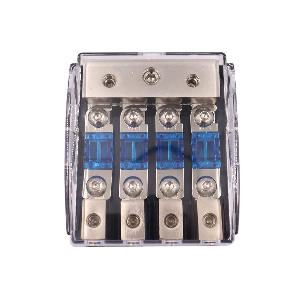 Zinc Alloy Nickel-Plated Mini AFS Fuse Holder, 4-in-1