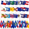 LoveVC Set of 50 National Flags on Wooden Sticks, Mini Hand Flags, 12.7 x 20.3 cm view 1