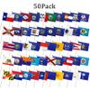 LoveVC Set of 50 National Flags on Wooden Sticks, Mini Hand Flags, 12.7 x 20.3 cm view 4