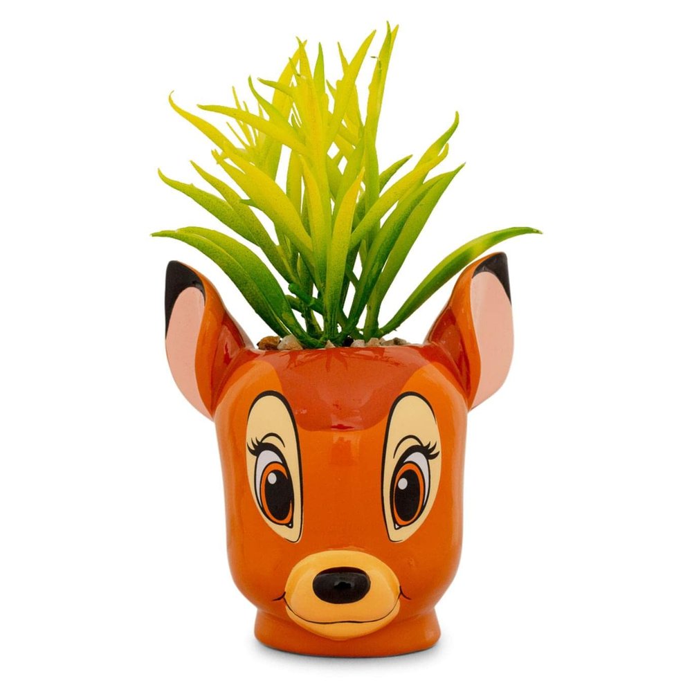 Disney Bambi Mini Ceramic Planter, 5 in, with Artificial Succulent