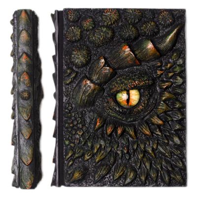 A/R Diary with Dragon Embossing | Durable Vintage Notebook with Embossed Dragon Eye Design