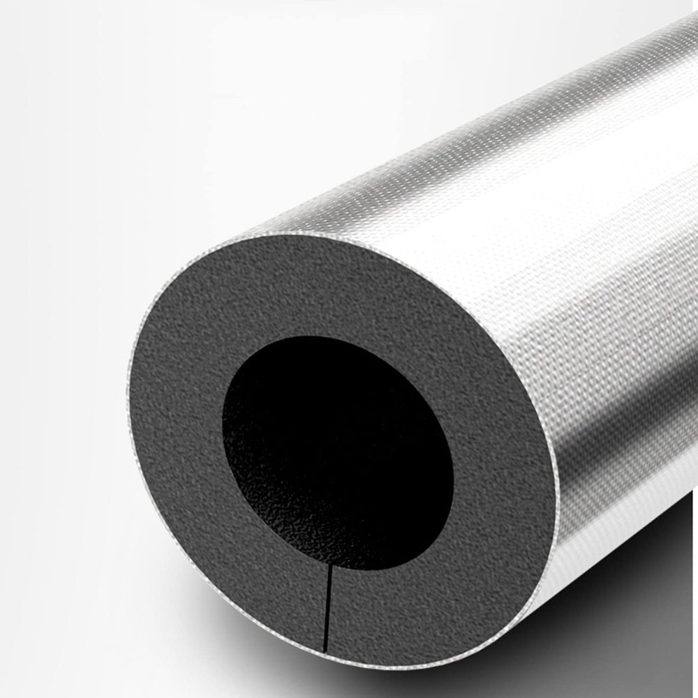 AEMIN Rubber, Plastic and Aluminum Foil Insulation Tube, Self-Adhesive, for Air-Conditioning and Water Pipes (ID 22 mm, 4 points × T 50 mm/L 100 cm)