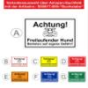 Melis-Folienwerkstatt Caution Sign – Dog Running Free, 30 × 20 cm, Drill Holes, 3 mm Aluminum Composite, 20 VAR, S00017-009-E view 3