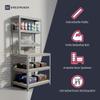 shelfplaza Home 190 x 80 x 60 cm White Workbench Shelving Unit with 6 Shelves view 3