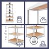 shelfplaza Office 190 x 100 x 60 cm Light Gray Workbench Shelving Unit with 6 Shelves view 2