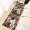 Brown Wood-Grain Runner Rug for Hallway and Kitchen, 100 x 180 cm, Non-Slip and Washable view 3