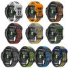 GANYUU 22 mm/26 mm Silicone Easyfit Band for Garmin Fenix 7, 7X, 6, 5, 5 Plus, 935, 945, Fenix 6X, 5X, 3, 3HR, S60 and S62 Watches, Black/Green view 3