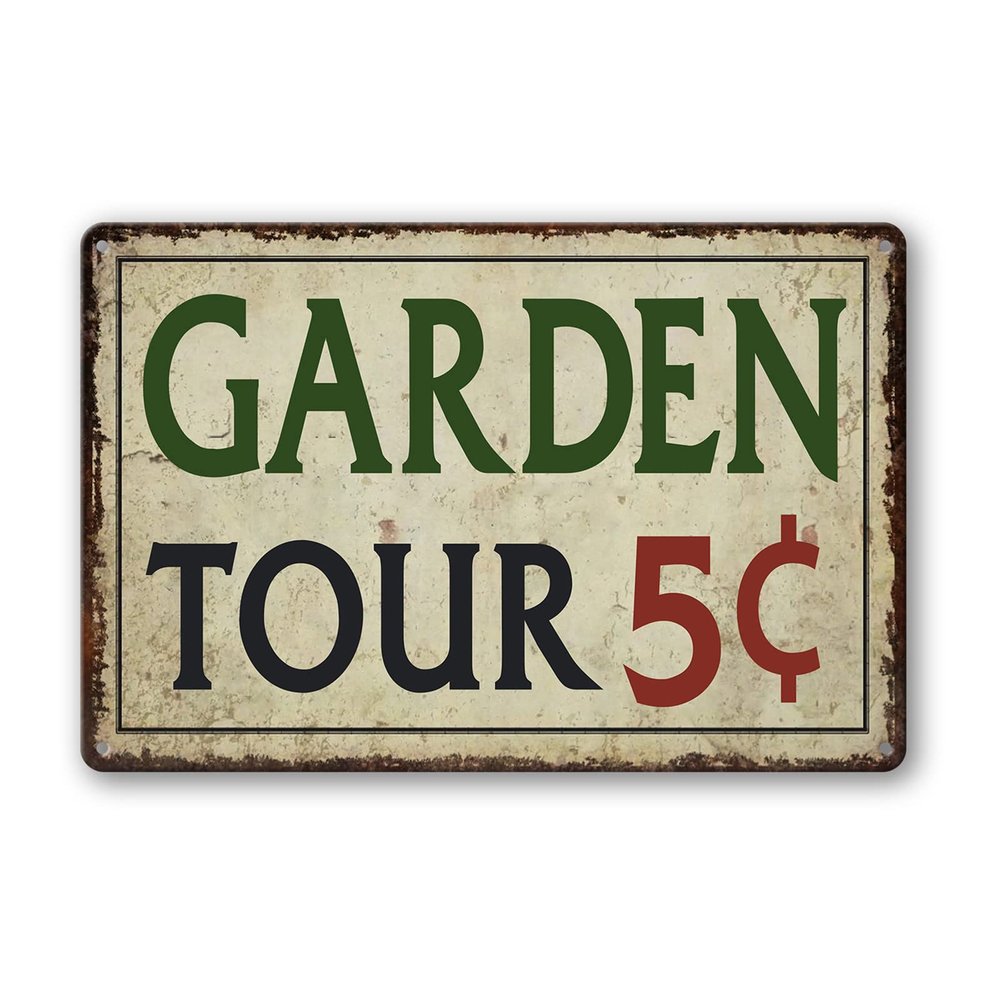 Vintage Hummingbird Secret Garden Metal Sign, 20 x 30 cm