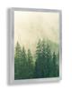 Monzetta Deluxe Poster Frame 67 x 67 cm, Silver Gloss Vintage, White Backing, Anti-Reflective Front view 1