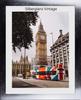 Monzetta Deluxe Poster Frame 67 x 67 cm, Silver Gloss Vintage, White Backing, Anti-Reflective Front view 2
