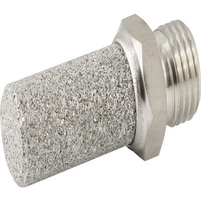 Stainless Steel Pneumatic Muffler with Male Thread, G 1 in