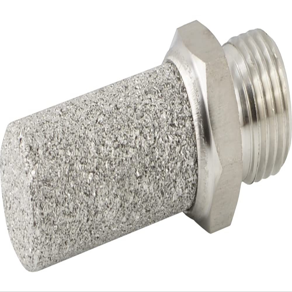 Stainless Steel Pneumatic Muffler with Male Thread, G 1 in