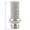 Stainless Steel Pneumatic Muffler with Male Thread, G 1 in view 3