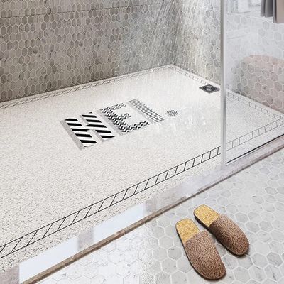 Soft Loofah Shower Mat with Drainage Holes, Non-Slip, Washable