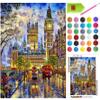 5D Big Ben & Street Scene Diamond Painting Kit, Full Drill, 30.5 x 40.6 cm view 1