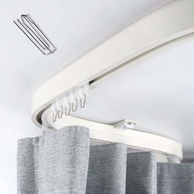 ZIMGOD Flexible Ceiling Curtain Track, White, 100 cm/3.2 ft