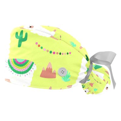 CHENZZZZ Work Caps with Buttons and Sweatbands, Cartoon Unicorn Rainbow Cake, 2-Pack