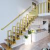 Wrought-Iron Baluster Railing for Indoor Stairs, Garden, Loft, Corridor, Villa, or Hotel, Gold, 120 cm/47 in view 2