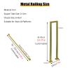 Wrought-Iron Baluster Railing for Indoor Stairs, Garden, Loft, Corridor, Villa, or Hotel, Gold, 120 cm/47 in view 3