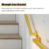 Wrought-Iron Baluster Railing for Indoor Stairs, Garden, Loft, Corridor, Villa, or Hotel, Gold, 120 cm/47 in view 4