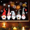 Loft Christmas Window Stickers with 5 Gnomes and Snowflakes, Reusable A4 Sheet, 38 Stickers view 1