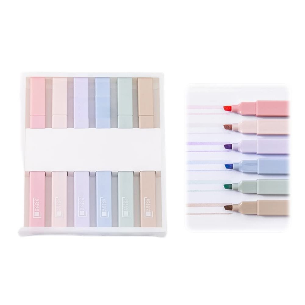 6-Piece Pastel Highlighter Set