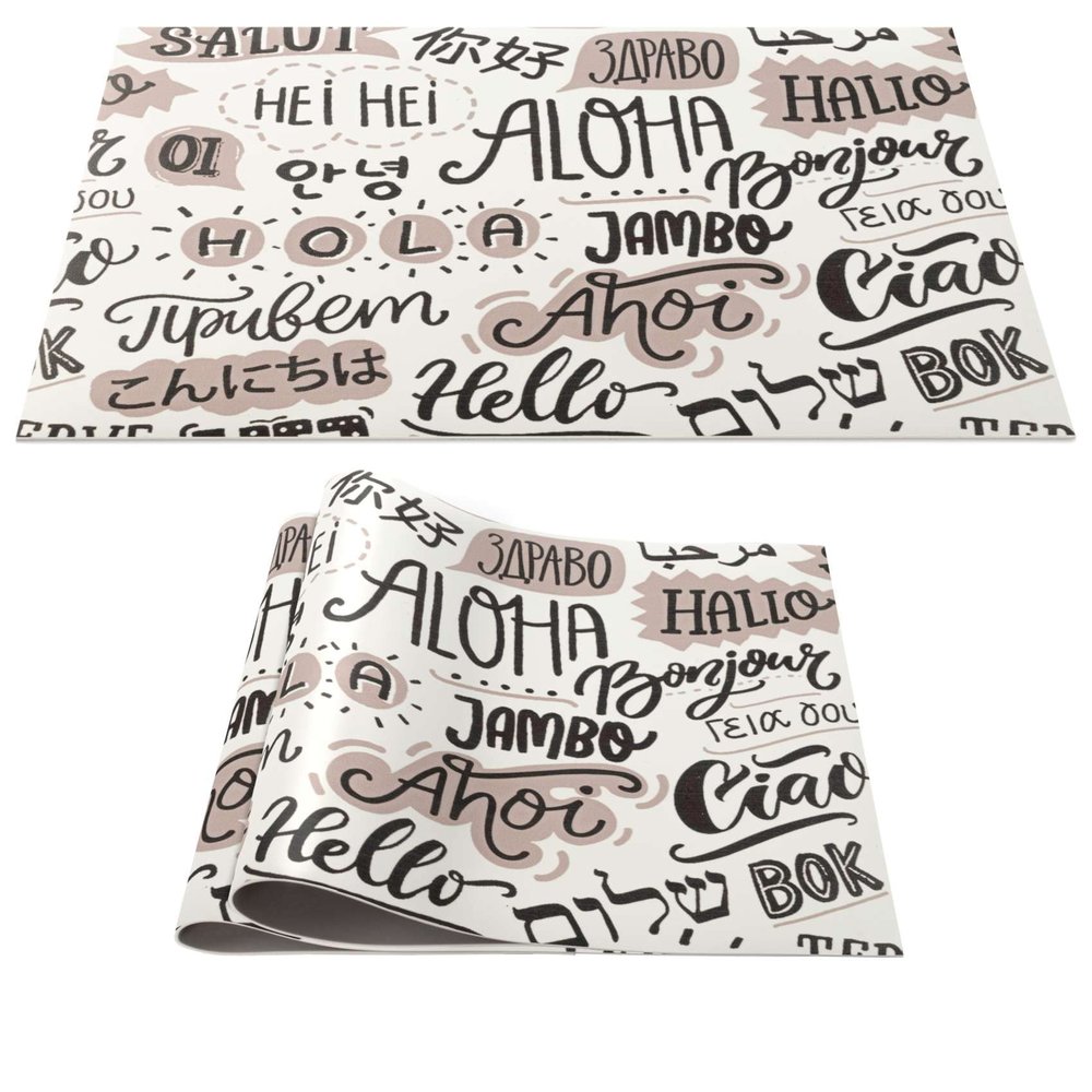 ANRO Hello Aloha HEI Placemat 30 x 45 cm, Set of 2, Washable