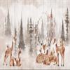 TANYANG Custom Watercolor Forest 3D Wallpaper Mural for Children's Room, Green Animals, 200 x 140 cm view 4