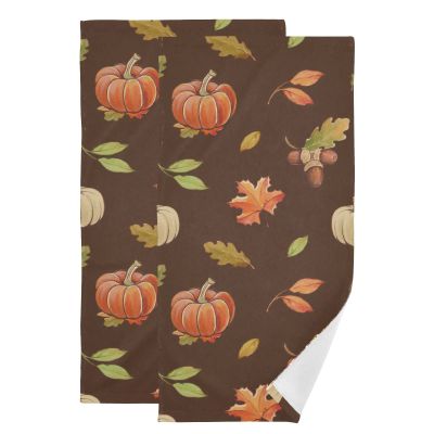 Autumn Hand Towels with Artistic Pattern, Highly Absorbent, Soft Guest Towels, 71.1 x 35.6 cm