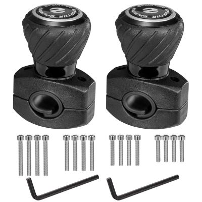 Spurtar Steering Wheel Spinner Knob, 2 Pieces, Black, Fits Circumference 8.1–10.9 cm