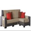 Estoralis | BERET | Modern Chaise Lounge Cover | Durable Jacquard Fabric | Champagne | Right-Arm Chaise Lounge, 180 x 255 cm view 1