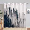 ANHOPE Misty Mountain Forest Blackout Curtains with Eyelets, 2-Pack, 183 x 117 cm view 1