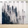 ANHOPE Misty Mountain Forest Blackout Curtains with Eyelets, 2-Pack, 183 x 117 cm view 3