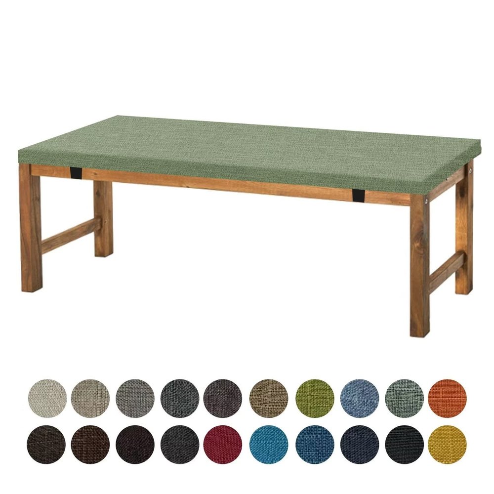 Aselbia Bench Cushion 140 x 35 x 5 cm, Washable Non-Slip Bench Pad, Agate Green