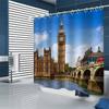 KIYAYO London Big Ben Shower Curtain, 200 x 200 cm, Multicolor view 2