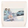 Mako & Sayuki Initial D Beige Cotton Drawstring Sports Bag view 1