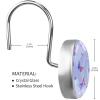 12-Pack Decorative Shower Curtain Hooks, Stainless Steel Rings, Butterfly Purple view 3