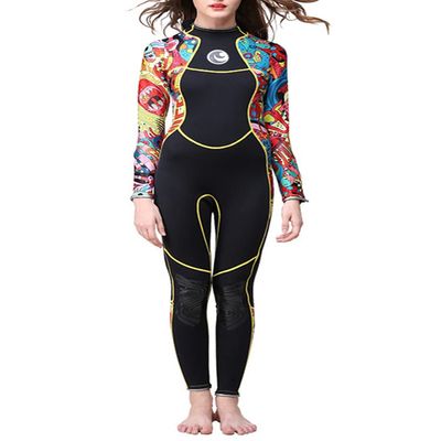 ORANDESIGNE Women's Shorty Neoprene Wetsuit, Short Sleeve One-Piece, Front Zipper, Black, XXL