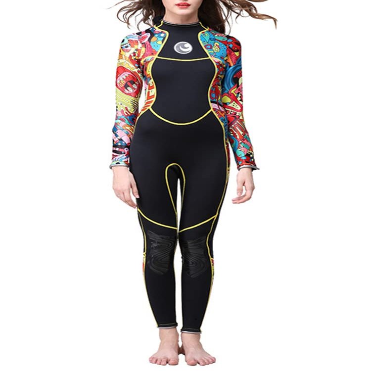 ORANDESIGNE Women's Shorty Neoprene Wetsuit, Short Sleeve One-Piece, Front Zipper, Black, XXL