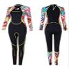 ORANDESIGNE Women's Shorty Neoprene Wetsuit, Short Sleeve One-Piece, Front Zipper, Black, XXL view 4
