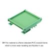 sourcing map DIN Rail-Mount PCB Holder, 100 x 110 mm, Green view 3