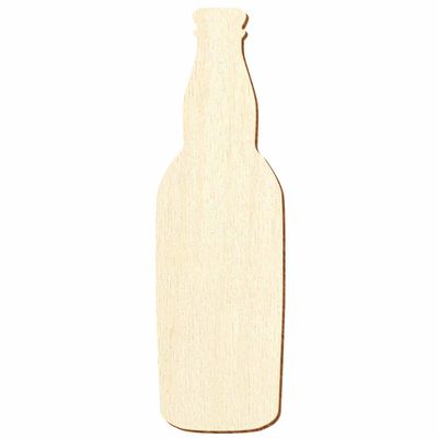 Wooden Beer Bottle for Crafting and Décor, 3–50 cm
