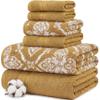 Modern Threads Amaris Reversible Yarn-Dyed Jacquard Towel Set, 6-Piece, Gold view 1