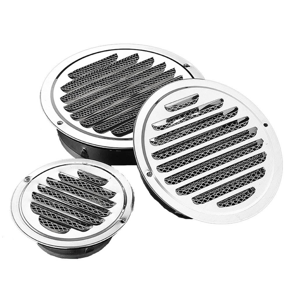 ZXCVBNAS Stainless Steel Exhaust Vent Grille, Round Wall Vent Cap, 110 mm/4.33 in