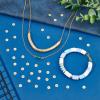PH PandaHall 300 Gold Rondelle Spacer Beads, 6mm Brass Heishi Disc Beads view 2