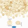 PH PandaHall 300 Gold Rondelle Spacer Beads, 6mm Brass Heishi Disc Beads view 4